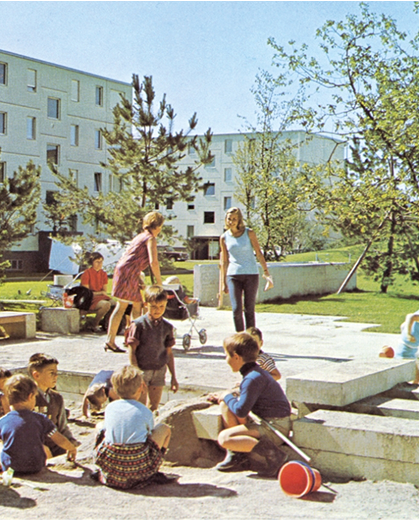 Photographie de l'aire de jeux du lotissement Göhnersiedlung à Greifensee