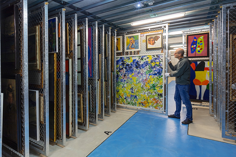 Photographie du dépôt du musée d'art de Saint-Gall