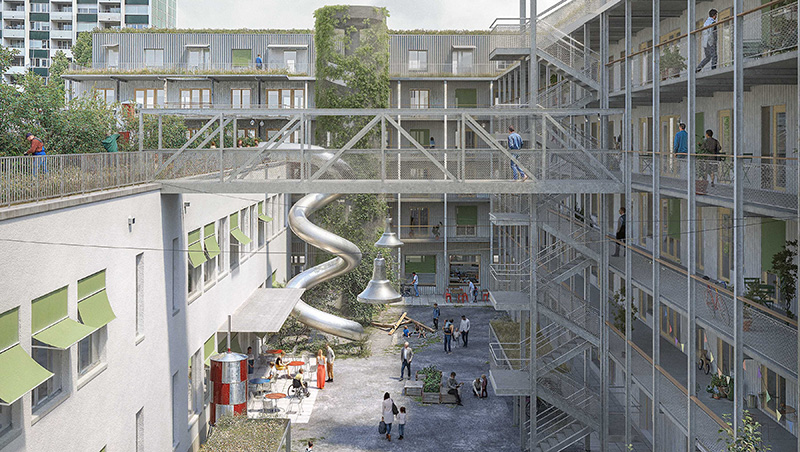 Visualisation du nouveau bâtiment de l'atelier