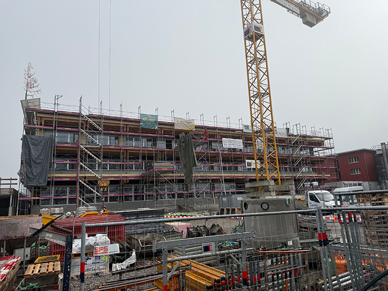 Photographie du chantier du nouveau bâtiment