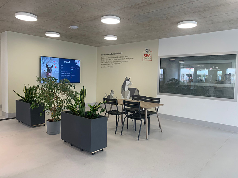 Photographie du nouveau refuge pour animaux de la SPA Valais